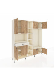 Hyperion Dolap 12 Raflı Tek Çekmeceli 8 Kapaklı 220x44x243 - S553M044V01B