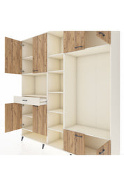 Hyperion Dolap 12 Raflı Tek Çekmeceli 8 Kapaklı 220x44x243 - S553M044V01B