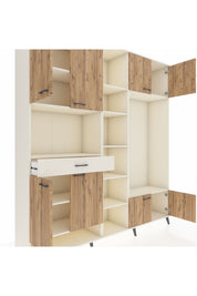 Hyperion Dolap 12 Raflı Tek Çekmeceli 8 Kapaklı 220x44x243 - S553M044V01B