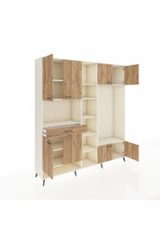 Hyperion Dolap 12 Raflı Tek Çekmeceli 8 Kapaklı 220x44x243 - S553M044V03B