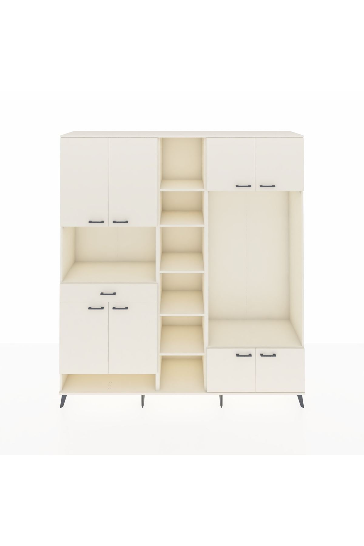 Hyperion Dolap 12 Raflı Tek Çekmeceli 8 Kapaklı 220x44x243 - S553M044V04B