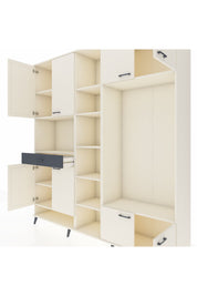 Hyperion Dolap 12 Raflı Tek Çekmeceli 8 Kapaklı 220x44x243 - S553M044V05B