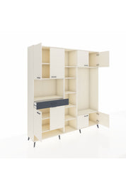 Hyperion Dolap 12 Raflı Tek Çekmeceli 8 Kapaklı 220x44x243 - S553M044V05B