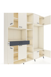 Hyperion Dolap 12 Raflı Tek Çekmeceli 8 Kapaklı 220x44x243 - S553M044V05B