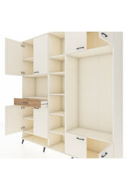 Hyperion Dolap 12 Raflı Tek Çekmeceli 8 Kapaklı 220x44x243 - S553M044V06B