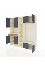 Hyperion Dolap 12 Raflı Tek Çekmeceli 8 Kapaklı 220x44x243 - S553M044V09B