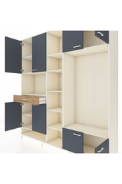 Hyperion Dolap 12 Raflı Tek Çekmeceli 8 Kapaklı 220x44x243 - S553M044V09B