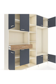 Hyperion Dolap 12 Raflı Tek Çekmeceli 8 Kapaklı 220x44x243 - S553M044V09B