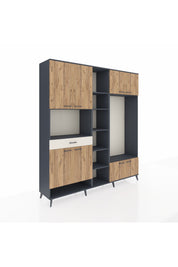 Hyperion Dolap 12 Raflı Tek Çekmeceli 8 Kapaklı 220x44x243 - S553M044V10B