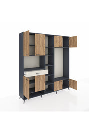 Hyperion Dolap 12 Raflı Tek Çekmeceli 8 Kapaklı 220x44x243 - S553M044V10B