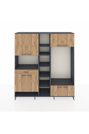 Hyperion Dolap 12 Raflı Tek Çekmeceli 8 Kapaklı 220x44x243 - S553M044V12B