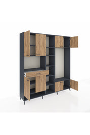 Hyperion Dolap 12 Raflı Tek Çekmeceli 8 Kapaklı 220x44x243 - S553M044V12B