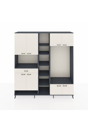 Hyperion Dolap 12 Raflı Tek Çekmeceli 8 Kapaklı 220x44x243 - S553M044V13B