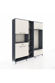 Hyperion Dolap 12 Raflı Tek Çekmeceli 8 Kapaklı 220x44x243 - S553M044V13B