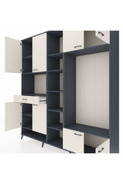 Hyperion Dolap 12 Raflı Tek Çekmeceli 8 Kapaklı 220x44x243 - S553M044V13B