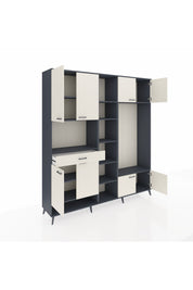 Hyperion Dolap 12 Raflı Tek Çekmeceli 8 Kapaklı 220x44x243 - S553M044V13B