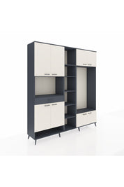 Hyperion Dolap 12 Raflı Tek Çekmeceli 8 Kapaklı 220x44x243 - S553M044V14B