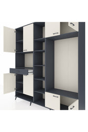 Hyperion Dolap 12 Raflı Tek Çekmeceli 8 Kapaklı 220x44x243 - S553M044V14B