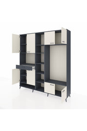 Hyperion Dolap 12 Raflı Tek Çekmeceli 8 Kapaklı 220x44x243 - S553M044V14B