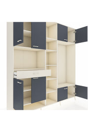 Hyperion Dolap 12 Raflı Tek Çekmeceli 8 Kapaklı 220x44x243 - S553M044V07B