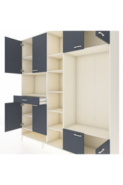 Hyperion Dolap 12 Raflı Tek Çekmeceli 8 Kapaklı 220x44x243 - S553M044V08B