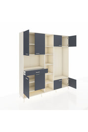 Hyperion Dolap 12 Raflı Tek Çekmeceli 8 Kapaklı 220x44x243 - S553M044V08B