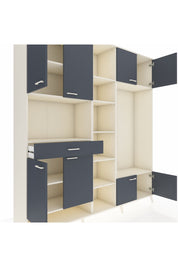 Hyperion Dolap 12 Raflı Tek Çekmeceli 8 Kapaklı 220x44x243 - S553M044V08B