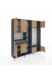 Hyperion Dolap 12 Raflı Tek Çekmeceli 8 Kapaklı 220x44x243 - S553M044V11B