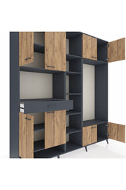 Hyperion Dolap 12 Raflı Tek Çekmeceli 8 Kapaklı 220x44x243 - S553M044V11B