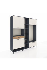 Hyperion Dolap 12 Raflı Tek Çekmeceli 8 Kapaklı 220x44x243 - S553M044V15B