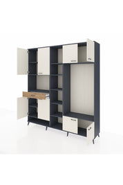 Hyperion Dolap 12 Raflı Tek Çekmeceli 8 Kapaklı 220x44x243 - S553M044V15B