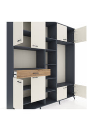 Hyperion Dolap 12 Raflı Tek Çekmeceli 8 Kapaklı 220x44x243 - S553M044V15B