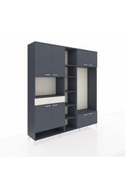 Hyperion Dolap 12 Raflı Tek Çekmeceli 8 Kapaklı 220x44x243 - S553M044V16B