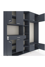 Hyperion Dolap 12 Raflı Tek Çekmeceli 8 Kapaklı 220x44x243 - S553M044V17B