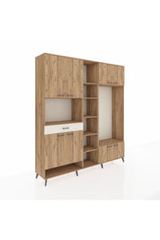 Hyperion Dolap 12 Raflı Tek Çekmeceli 8 Kapaklı 220x44x243 - S553M044V19B