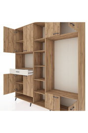 Hyperion Dolap 12 Raflı Tek Çekmeceli 8 Kapaklı 220x44x243 - S553M044V19B