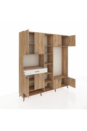 Hyperion Dolap 12 Raflı Tek Çekmeceli 8 Kapaklı 220x44x243 - S553M044V19B