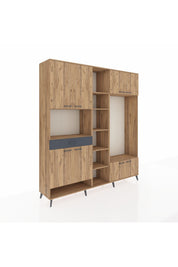 Hyperion Dolap 12 Raflı Tek Çekmeceli 8 Kapaklı 220x44x243 - S553M044V20B