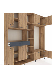 Hyperion Dolap 12 Raflı Tek Çekmeceli 8 Kapaklı 220x44x243 - S553M044V20B