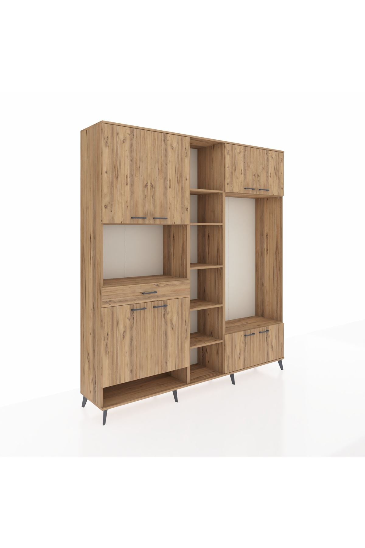 Hyperion Dolap 12 Raflı Tek Çekmeceli 8 Kapaklı 220x44x243 - S553M044V21B