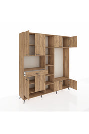 Hyperion Dolap 12 Raflı Tek Çekmeceli 8 Kapaklı 220x44x243 - S553M044V21B