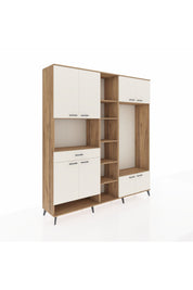 Hyperion Dolap 12 Raflı Tek Çekmeceli 8 Kapaklı 220x44x243 - S553M044V22B