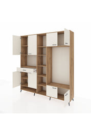 Hyperion Dolap 12 Raflı Tek Çekmeceli 8 Kapaklı 220x44x243 - S553M044V22B