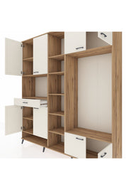 Hyperion Dolap 12 Raflı Tek Çekmeceli 8 Kapaklı 220x44x243 - S553M044V22B