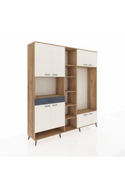 Hyperion Dolap 12 Raflı Tek Çekmeceli 8 Kapaklı 220x44x243 - S553M044V23B