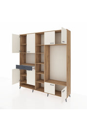 Hyperion Dolap 12 Raflı Tek Çekmeceli 8 Kapaklı 220x44x243 - S553M044V23B