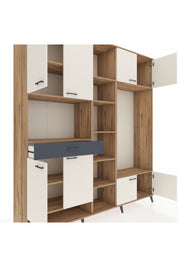 Hyperion Dolap 12 Raflı Tek Çekmeceli 8 Kapaklı 220x44x243 - S553M044V23B