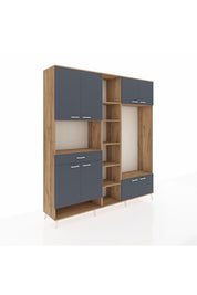 Hyperion Dolap 12 Raflı Tek Çekmeceli 8 Kapaklı 220x44x243 - S553M044V26B