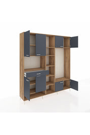 Hyperion Dolap 12 Raflı Tek Çekmeceli 8 Kapaklı 220x44x243 - S553M044V26B