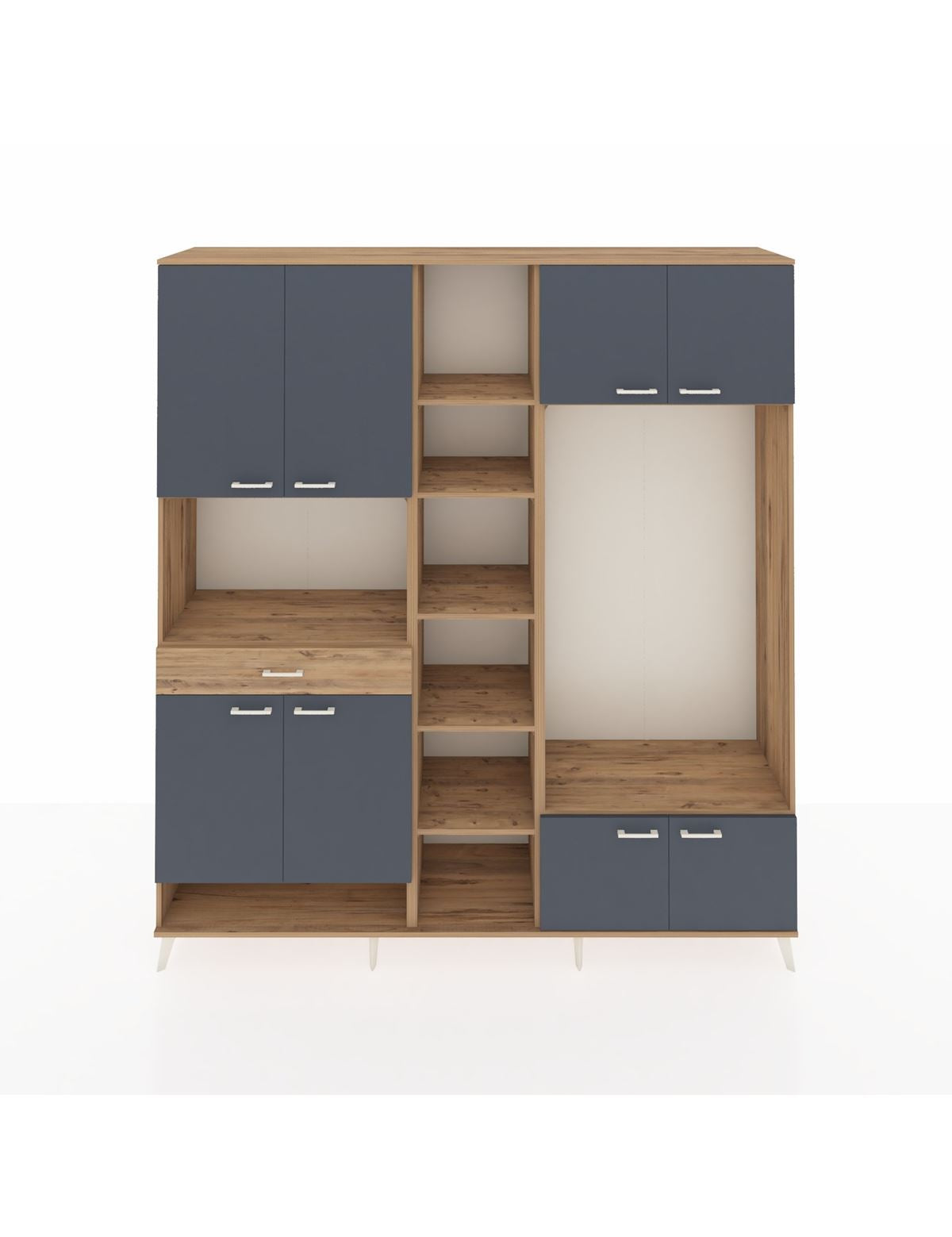 Hyperion Dolap 12 Raflı Tek Çekmeceli 8 Kapaklı 220x44x243 - S553M044V27B